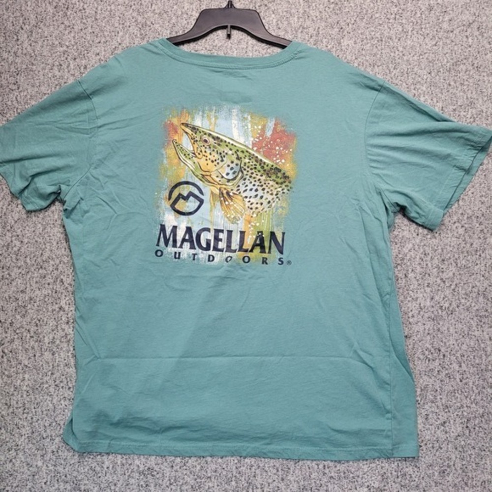 Magellan Outdoors 2XL T-Shirt Classic Fit Graphic Tee‎ Fish Outdoors Casual